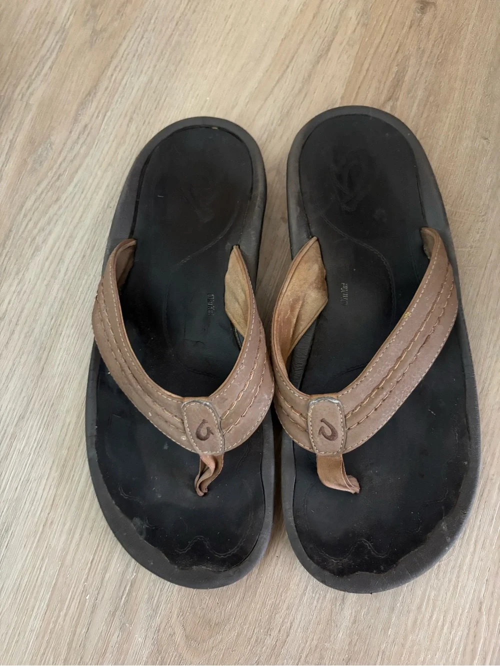 OluKai flip flops brown men’s size 13